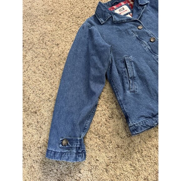 FADED GLORY Jacket Barn Coat Denim Blanket Lined Blue Western Outdoor Rugged M - Picture 10 of 14